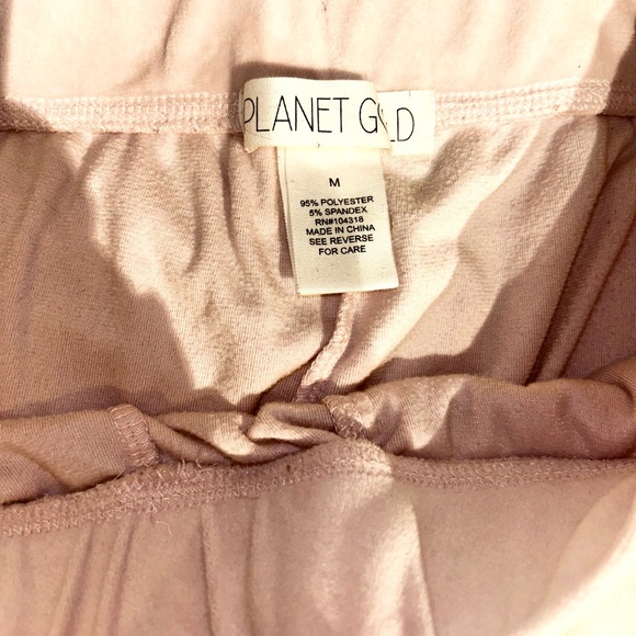 Planet Gold Women’s Pink Soft Sweatpants Drawstring - Picture 6 of 6